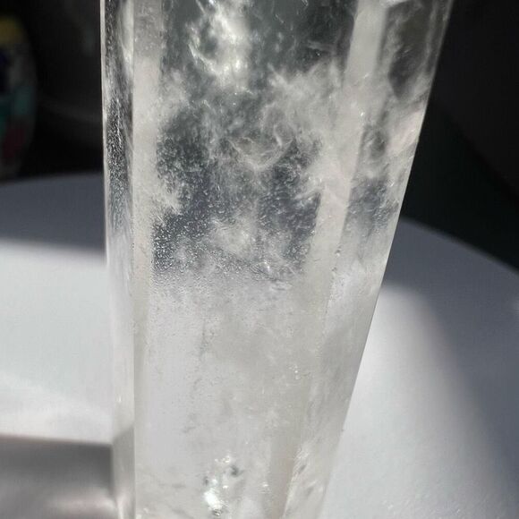 Clear Quartz Crystal Obelisk Meditation Tower (#10) - Picture 3 of 11